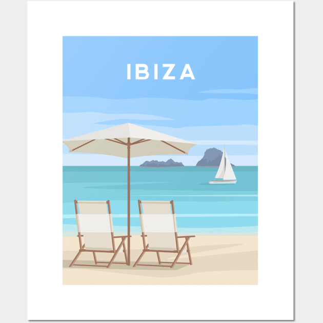 Ibiza, Balearic Islands, Spain Wall Art by typelab